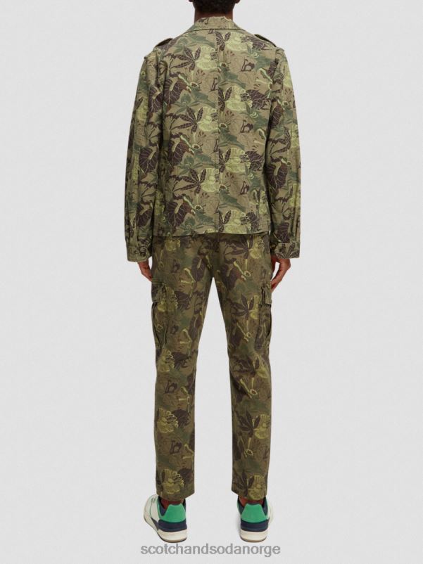 menn brodert trykt army field jakke hærblomst aop N40XD571 klær Scotch & Soda