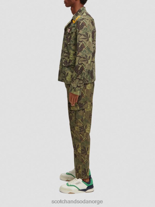 menn brodert trykt army field jakke hærblomst aop N40XD571 klær Scotch & Soda