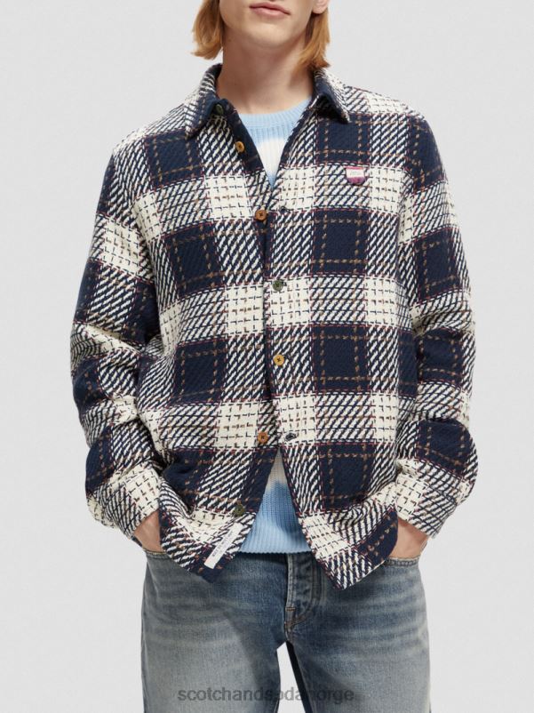 menn flanell overskjorte kombo a N40XD557 klær Scotch & Soda