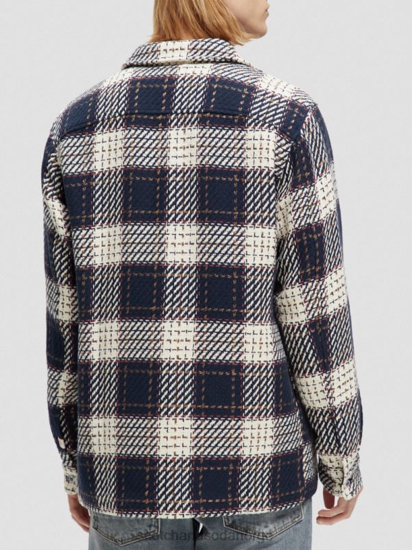 menn flanell overskjorte kombo a N40XD557 klær Scotch & Soda