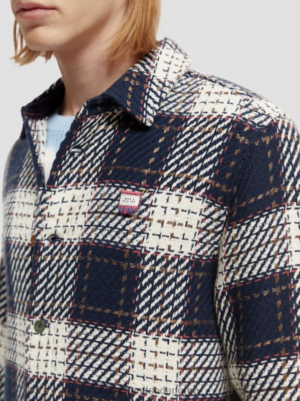 menn flanell overskjorte kombo a N40XD557 klær Scotch & Soda