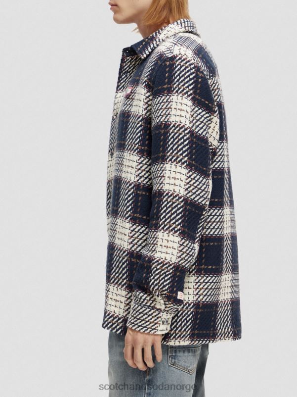 menn flanell overskjorte kombo a N40XD557 klær Scotch & Soda
