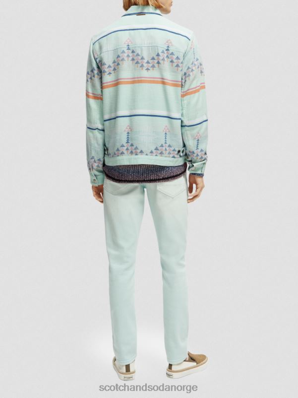 menn jacquard denim ikat overskjorte kombo a N40XD560 klær Scotch & Soda