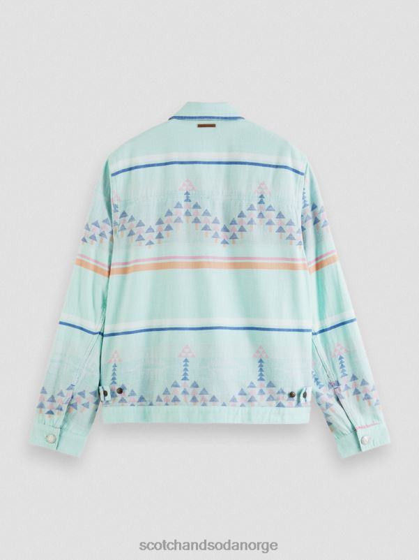 menn jacquard denim ikat overskjorte kombo a N40XD560 klær Scotch & Soda
