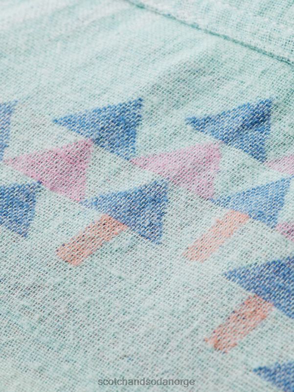 menn jacquard denim ikat overskjorte kombo a N40XD560 klær Scotch & Soda