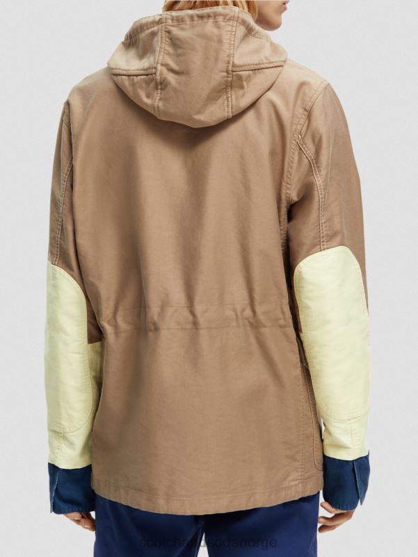 menn parkas i økologisk bomull i fargeblokk kombo a N40XD567 klær Scotch & Soda