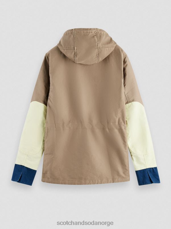 menn parkas i økologisk bomull i fargeblokk kombo a N40XD567 klær Scotch & Soda