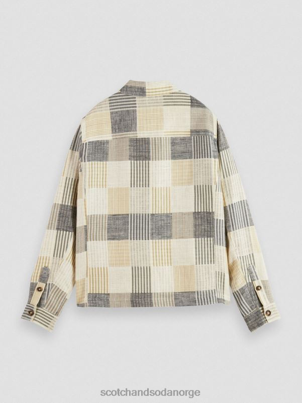 menn rutete jacquard overskjorte blå sjekk N40XD568 klær Scotch & Soda