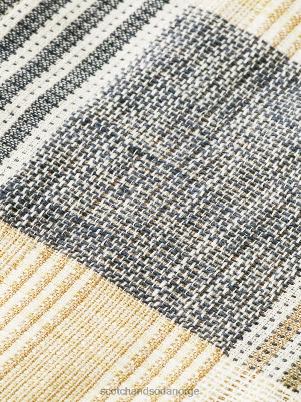 menn rutete jacquard overskjorte blå sjekk N40XD568 klær Scotch & Soda