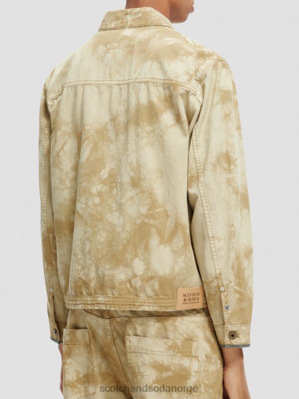 menn tie-dye denim trucker jakke kombinasjon b N40XD577 klær Scotch & Soda