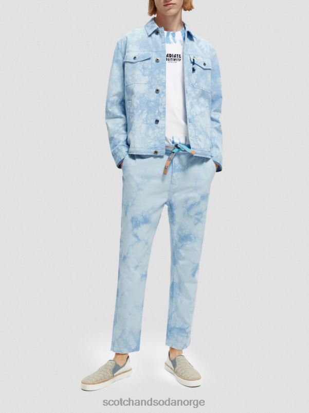 menn tie-dye denim trucker jakke kombo a N40XD576 klær Scotch & Soda