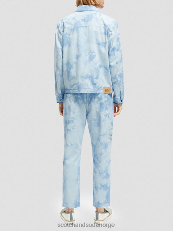 menn tie-dye denim trucker jakke kombo a N40XD576 klær Scotch & Soda