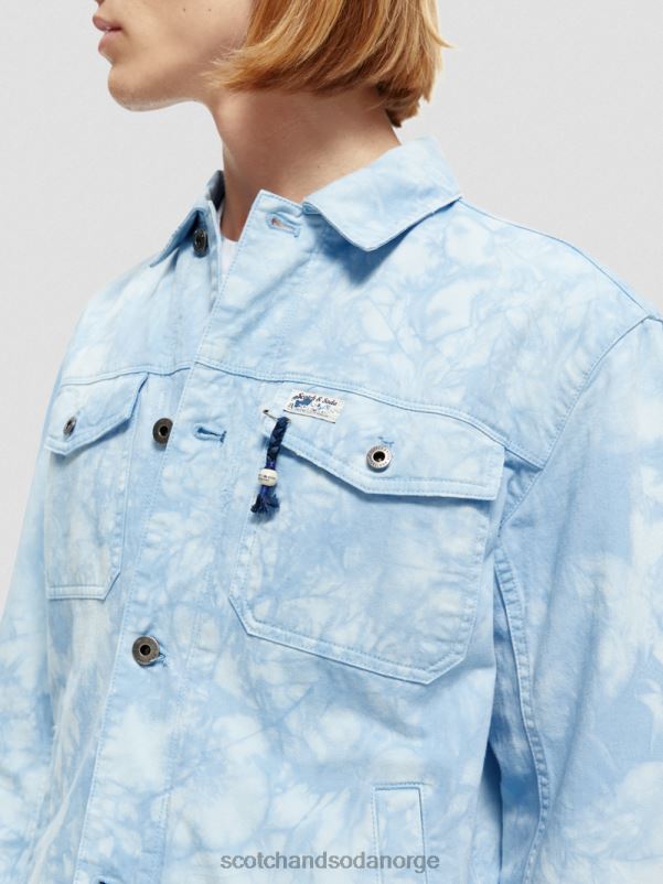 menn tie-dye denim trucker jakke kombo a N40XD576 klær Scotch & Soda