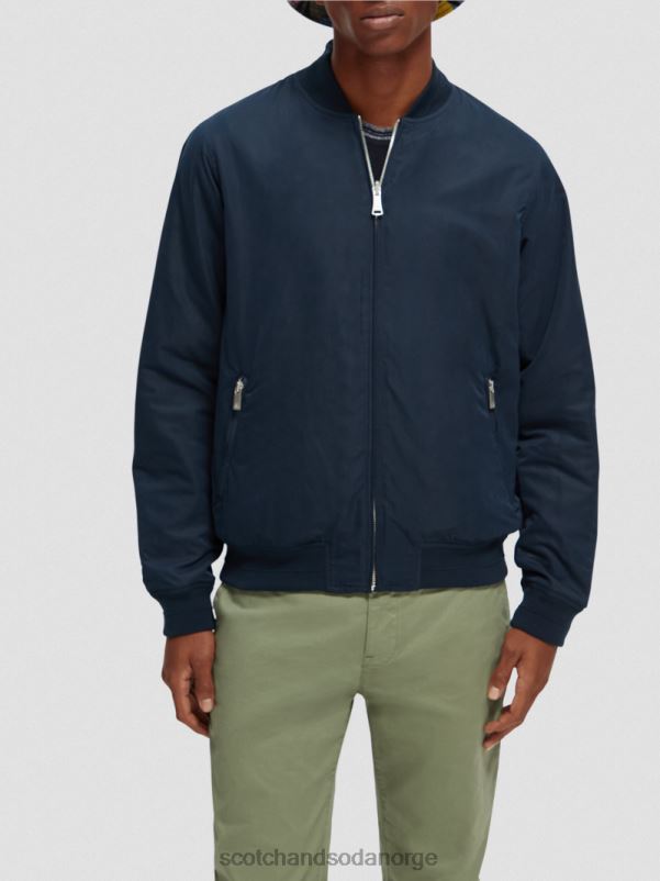 menn vendbar bomberjakke marine/hærblomst aop N40XD573 klær Scotch & Soda