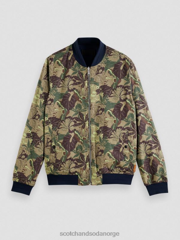 menn vendbar bomberjakke marine/hærblomst aop N40XD573 klær Scotch & Soda