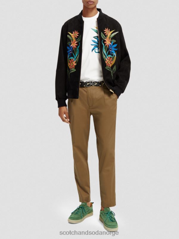 menn flettet skinn og snorbelte svart N40XD719 tilbehør Scotch & Soda