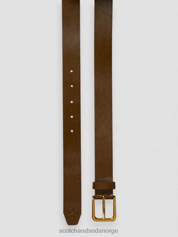 menn lærbelte kaki N40XD721 tilbehør Scotch & Soda