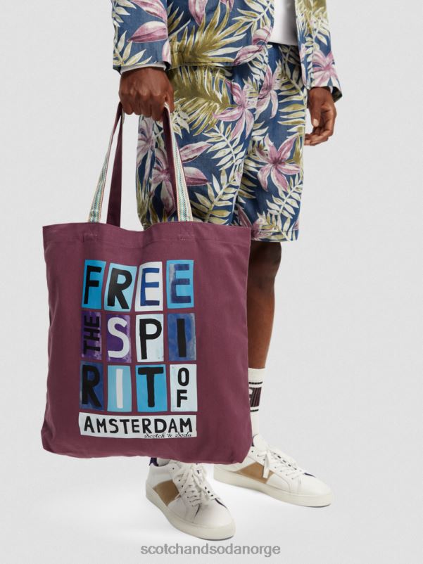 menn lerretskunst-tote bag dahlia N40XD698 tilbehør Scotch & Soda