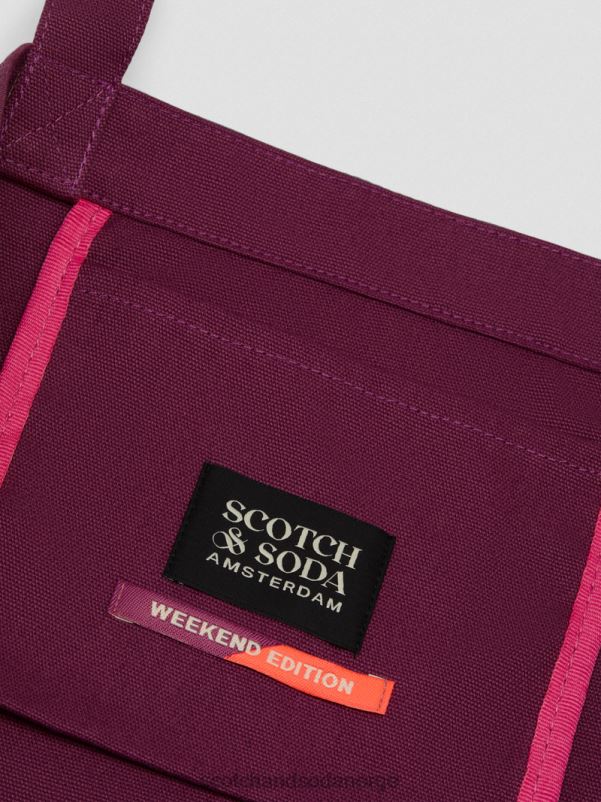 menn lerretskunst-tote bag dahlia N40XD698 tilbehør Scotch & Soda
