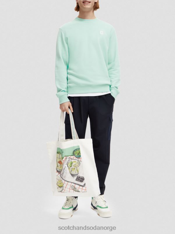 menn lerretskunst-tote bag hvit N40XD701 tilbehør Scotch & Soda