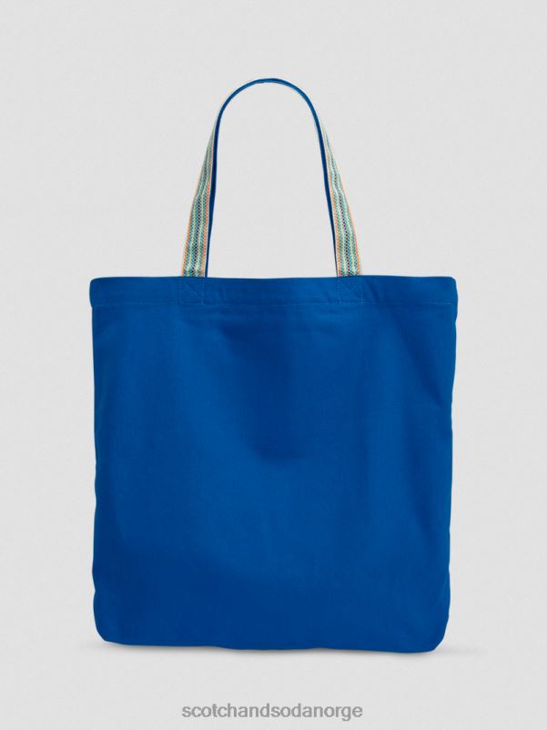 menn lerretskunst-tote bag iris blå N40XD703 tilbehør Scotch & Soda