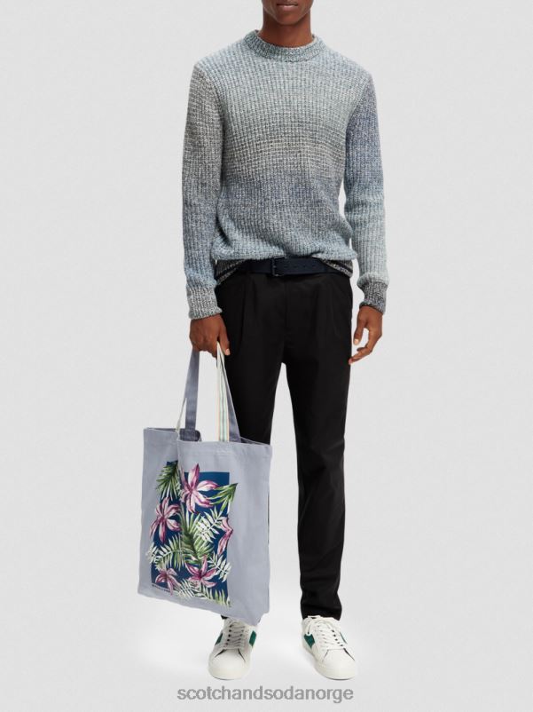 menn lerretskunst-tote bag lysegrå N40XD705 tilbehør Scotch & Soda