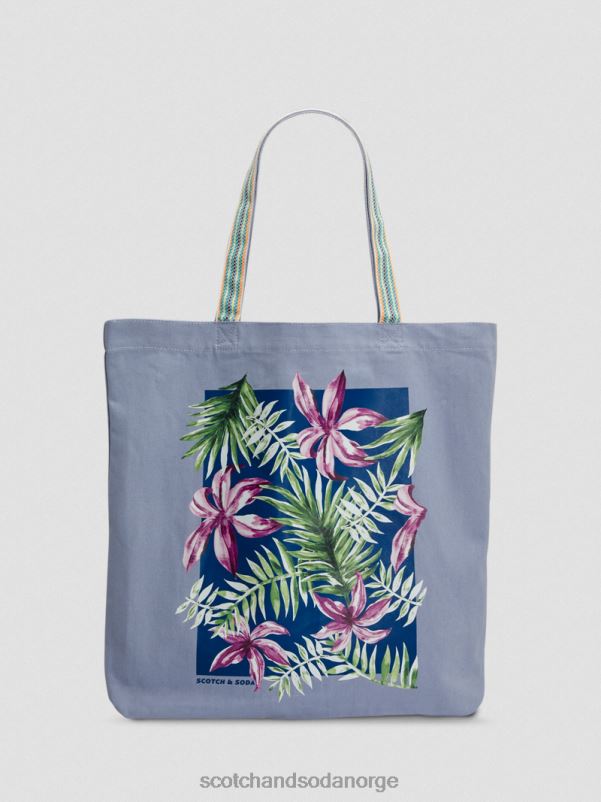 menn lerretskunst-tote bag lysegrå N40XD705 tilbehør Scotch & Soda