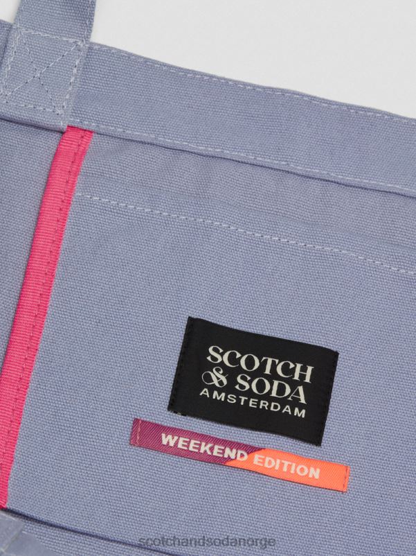 menn lerretskunst-tote bag lysegrå N40XD705 tilbehør Scotch & Soda