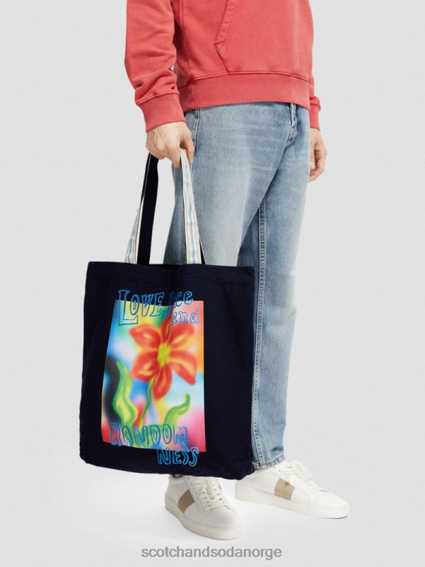 menn lerretskunst-tote bag natt N40XD699 tilbehør Scotch & Soda