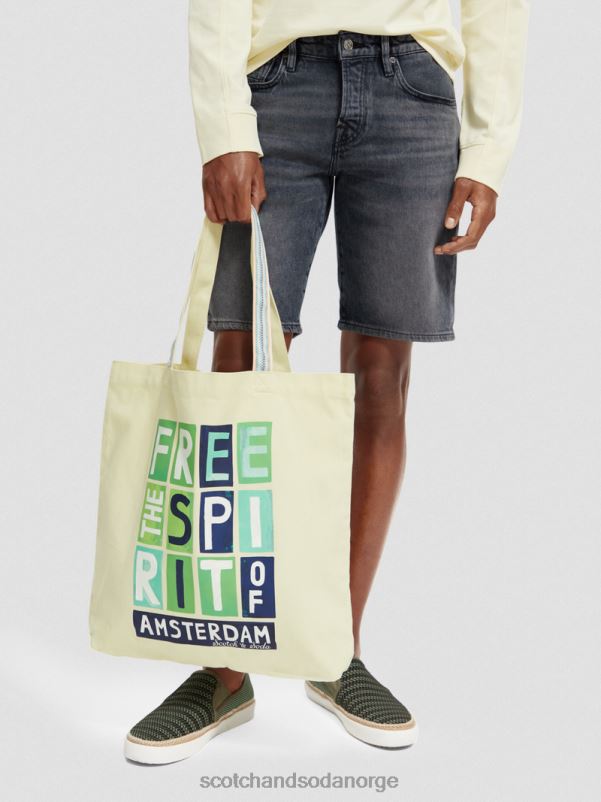 menn lerretskunst-tote bag påskelilje N40XD702 tilbehør Scotch & Soda