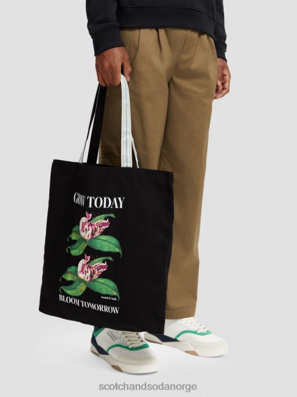 menn lerretskunst-tote bag svart N40XD700 tilbehør Scotch & Soda