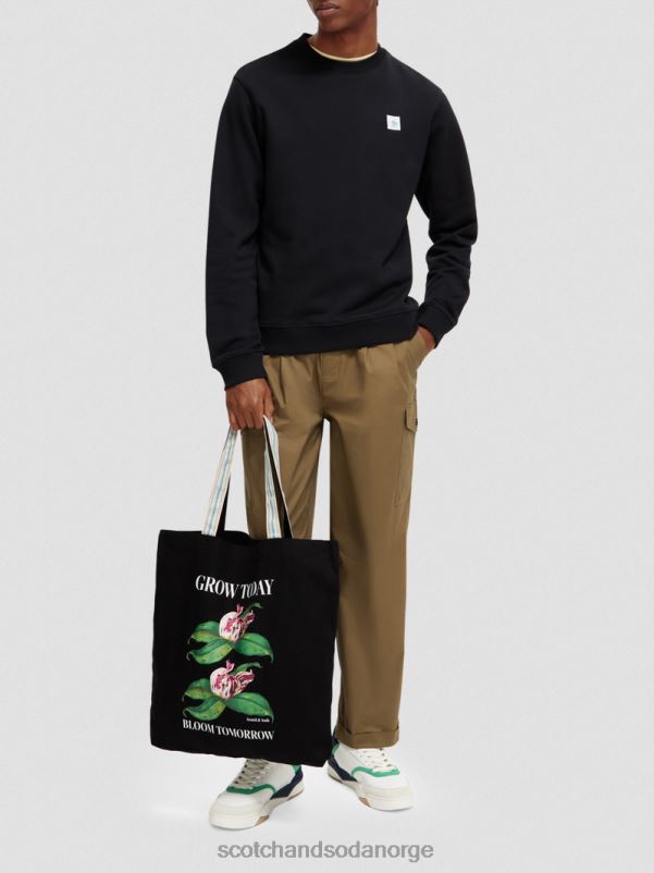 menn lerretskunst-tote bag svart N40XD700 tilbehør Scotch & Soda