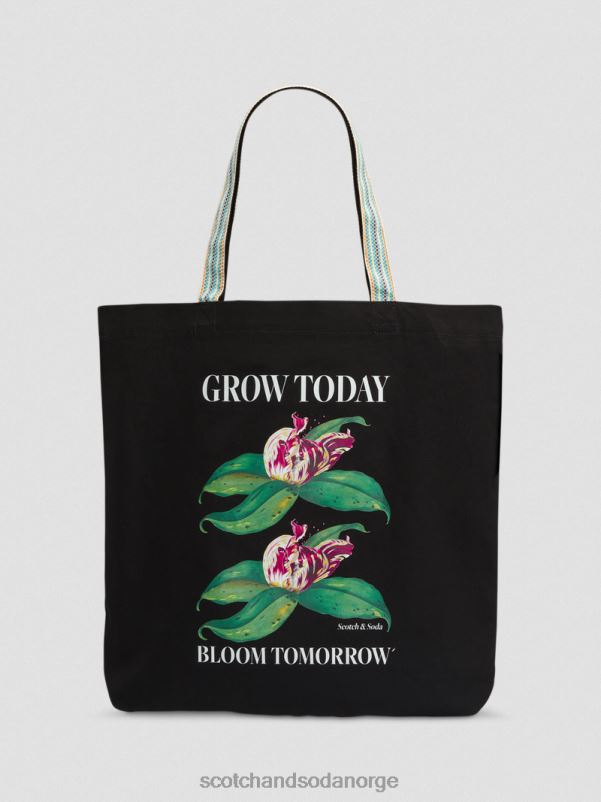 menn lerretskunst-tote bag svart N40XD700 tilbehør Scotch & Soda