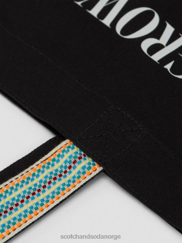 menn lerretskunst-tote bag svart N40XD700 tilbehør Scotch & Soda